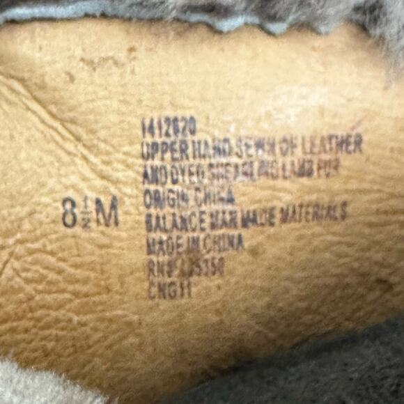 Sofft Skagen Leather Shearling Heeled Boots Brown Size 8.5 - Picture 8 of 8